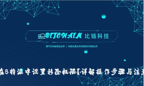 如何在B特派中设置移除权限？详解操作步骤与注意事项