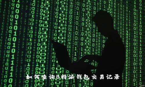 如何查询B特派钱包交易记录