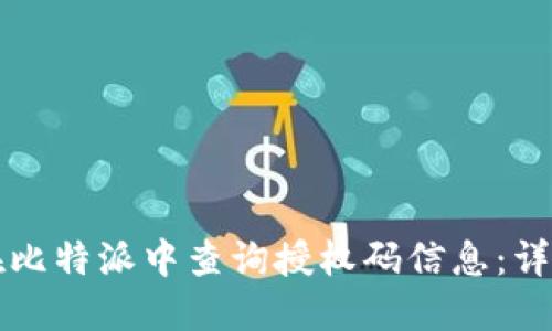 如何在比特派中查询授权码信息:详尽指南